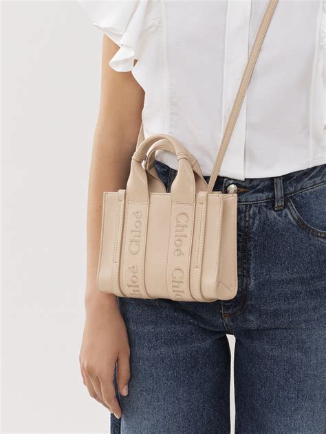 chloe woody mini|chloe medium woody canvas tote.